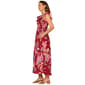 Womens Democracy Ruffle Neck Floral Woven Midi Dress - image 3
