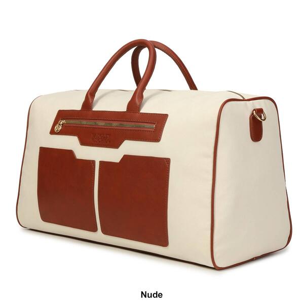 Badgley Mischka Juliet XL Canvas Weekender Duffel Travel Bag