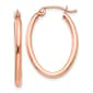 Gold Classics&#40;tm&#41; 14k Rose Gold Oval 26x17mm Hoop Earrings - image 1