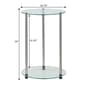 Convenience Concepts Designs2Go Glass 2 Tier Round End Table - image 4