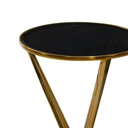 9th & Pike® Gold Modern Aluminum Accent Table