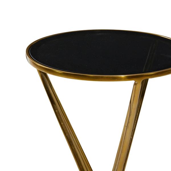 9th & Pike® Gold Modern Aluminum Accent Table