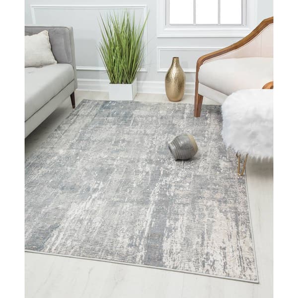Rugs America&#8482; Auden Silver Mirror Transitional Rectangle Area Rug