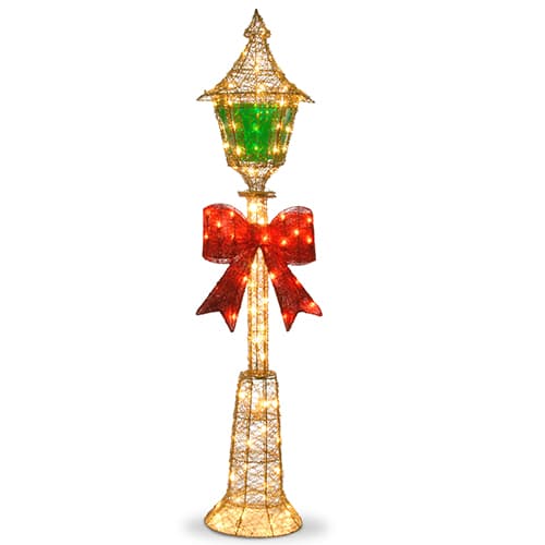 National Tree 60in. Gold Wire Lamp Post - image 