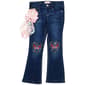 Girls &#40;4-6x&#41; Squeeze Embroidered Butterfly Knee Flare Jeans - image 2