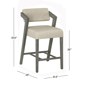 HH2 Home Snyder Counter Height Grey Stool - image 6