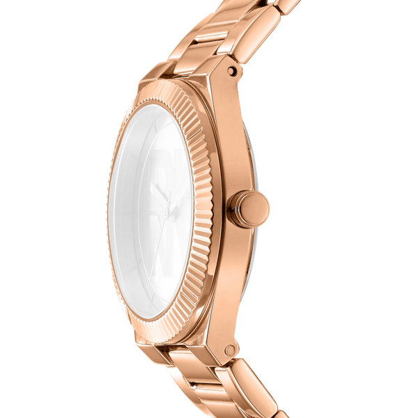 Womens DKNY Jewel-Encrusted Dial Rose Gold Watch - DK1L102M0235