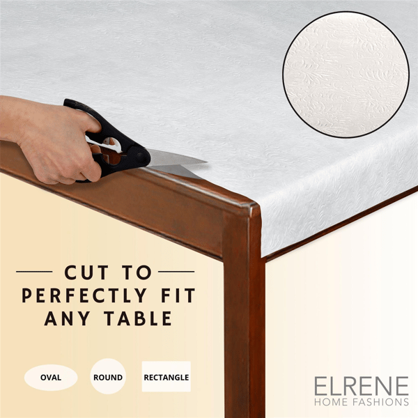 Threadmade Embossed Vinyl Cushioned Flannel Backing Tablepad