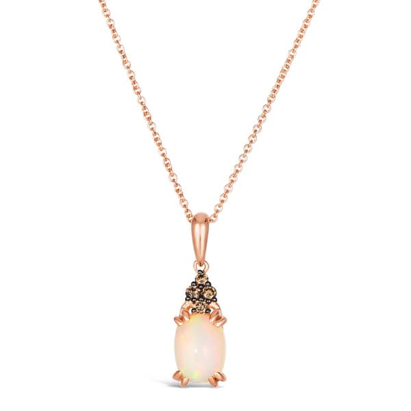Le Vian(R) 14kt. Rose Gold Opal Diamond Accent Pendant - image 
