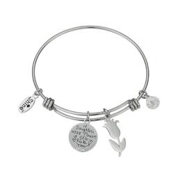 Shine If Daughters Were Flowers Crystal Bangle Bracelet