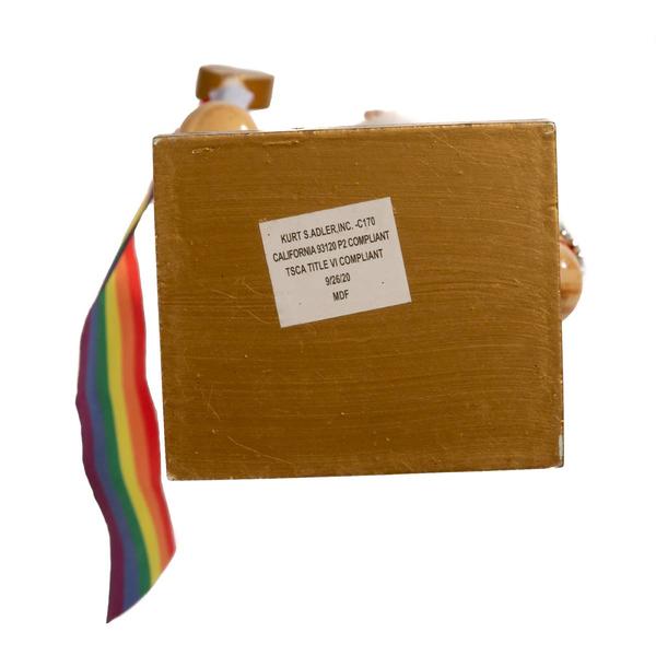 Kurt S. Adler 12in. Wooden Rainbow Pride Nutcracker