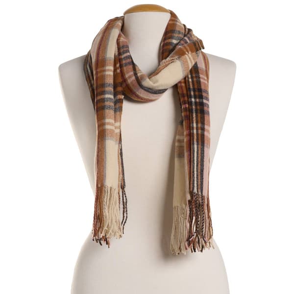 Womens Nine West Feather Soft Classic Plaid Scarf - image 