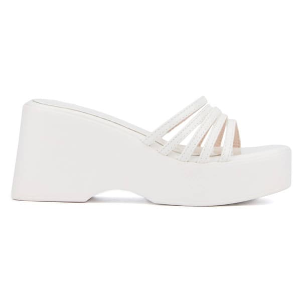 Womens Olivia Miller Dreamer Wedge Slide Sandals