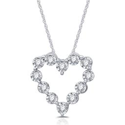 Nova Star(R) Sterling Silver Lab Grown Diamond Heart Pendant