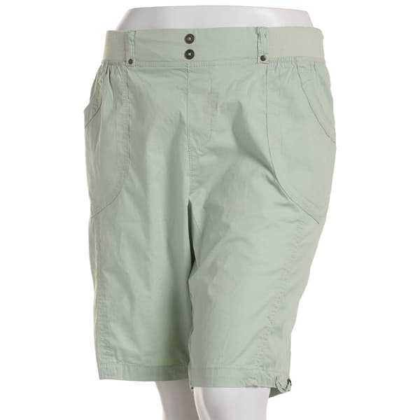Plus Size da-sh Kate Solid Bermuda Shorts with Bungee Hem