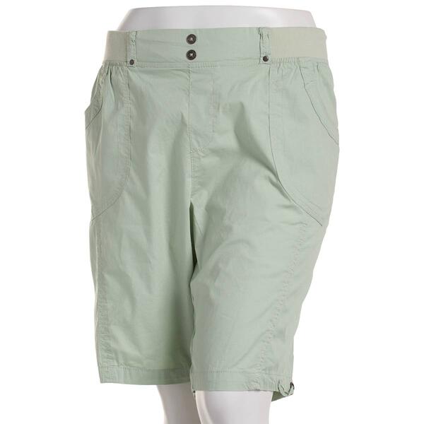 Plus Size da-sh Kate Solid Bermuda Shorts with Bungee Hem - image 