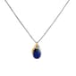 Gemstone Classics&#40;tm&#41; Lab Created Sapphire 10ky & Silver Pendant - image 1