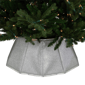 Northlight 27in. Silver Fabric Hexagonal Christmas Tree Collar - image 5