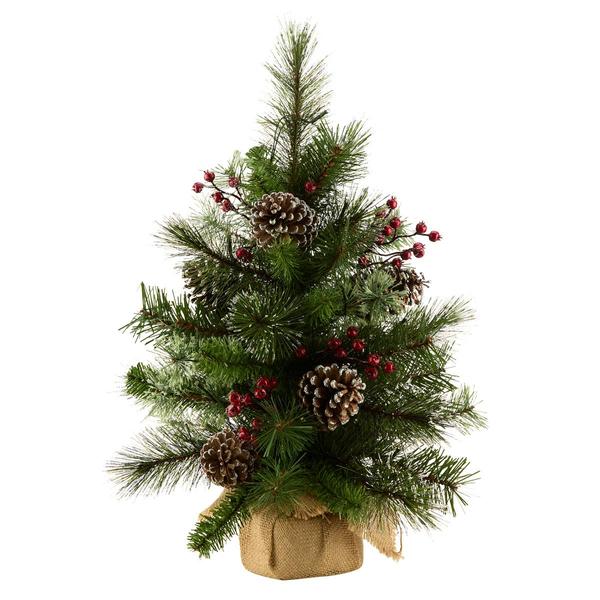 National Tree Iced Berry Pine 2ft. LED Mini Christmas Tree