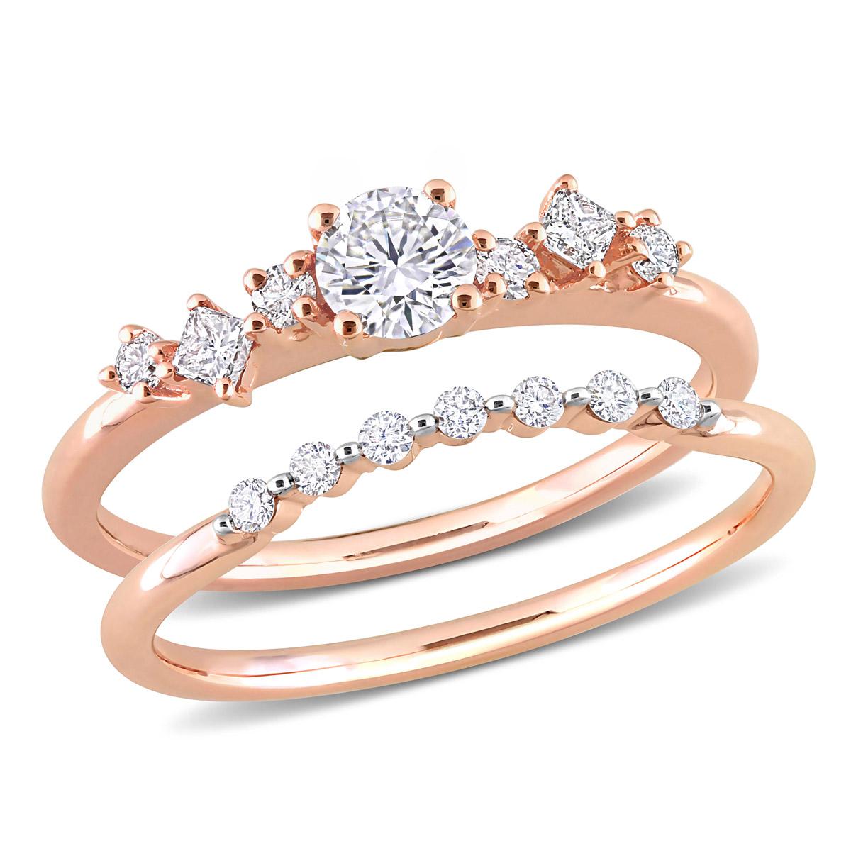 Diamond Classics™ 14kt. Rose Gold 3/5ctw. Diamond Bridal...