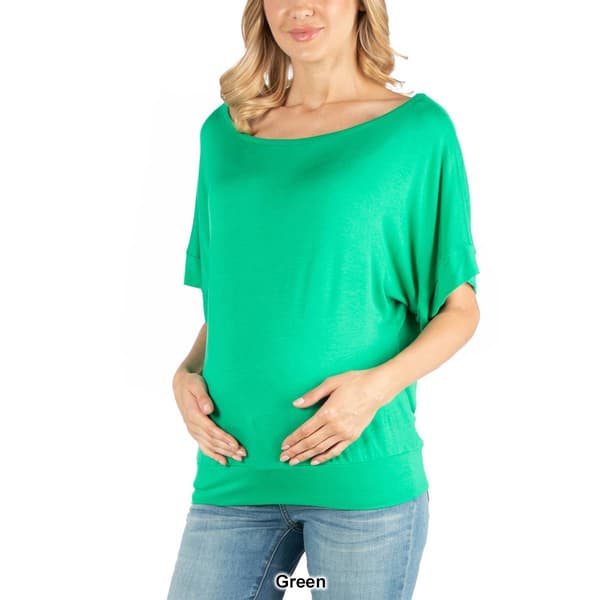 Womens 24/7 Comfort Apparel Dolman Maternity Top