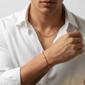 Mens Iron Saints 6mm Figaro Link 18kt. Gold Plating Necklace Set - image 2
