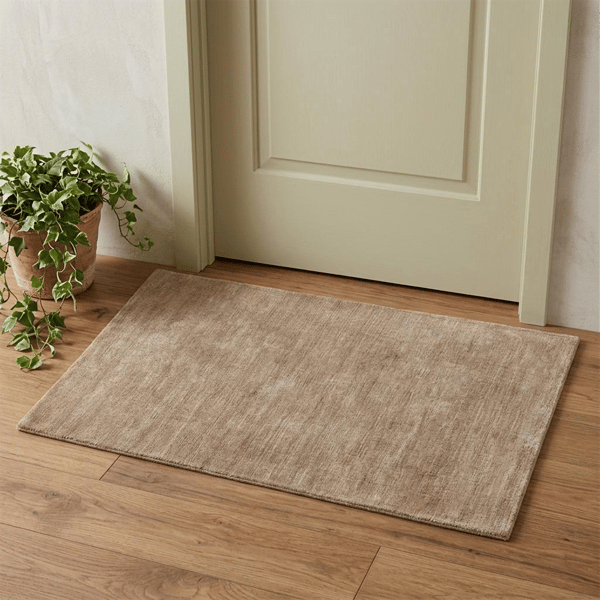 HomeRoots Tan Wool Hand Woven Accent Rug - image 