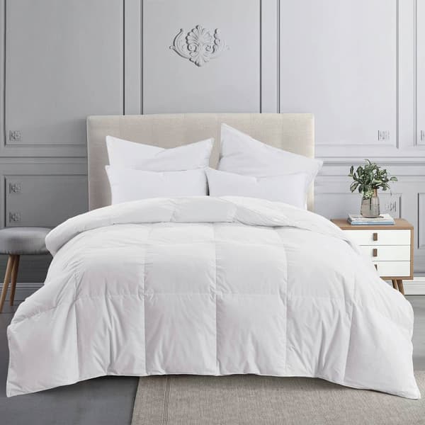PeaceNest All Season White Goose Feather Fiber Comforter