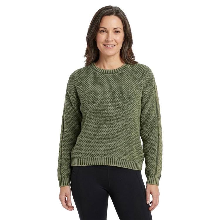 Womens CITY BLUES Long Sleeve Acid Wash Drop Shoulder Sweater