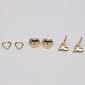 Ashley Gold-Tone Heart Trio Earring Set - image 1