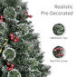 Puleo International 3ft Pre-Lit Adorned Snowy Pine Christmas Tree - image 5