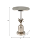 Sagebrook Home Modern Pineapple Base Metal Accent Table - image 6