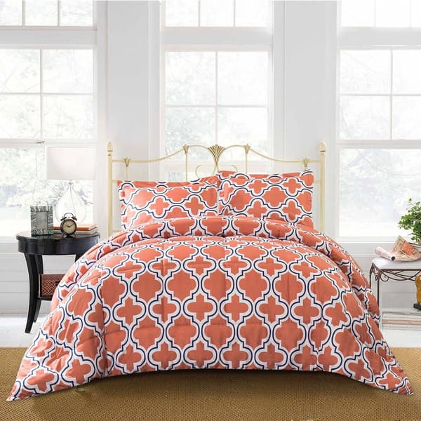 Superior 3pc. Down Alternative Trellis Comforter Set - image 