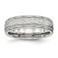 Mens Gentlemen's Classics&#40;tm&#41; 6mm Hammer & Groove Detailed Band - image 1