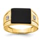 Mens Gentlemens Classics(tm) 14kt. Gold w/Rhodium Diamond Ring - image 1