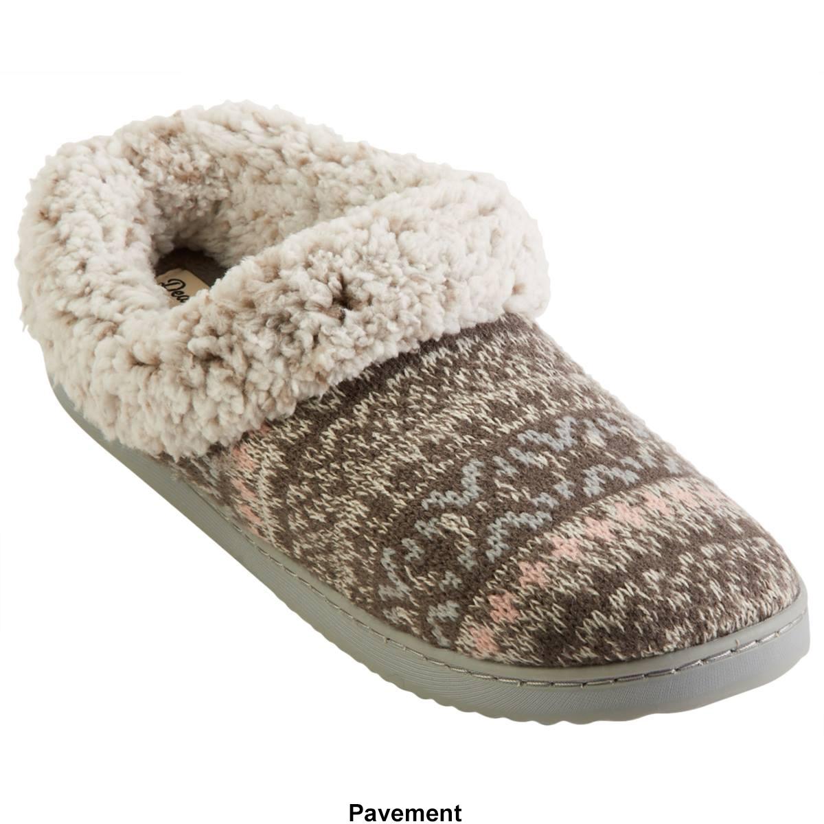 Womens Dearfoams® Lara Fair Isle Clog Slippers