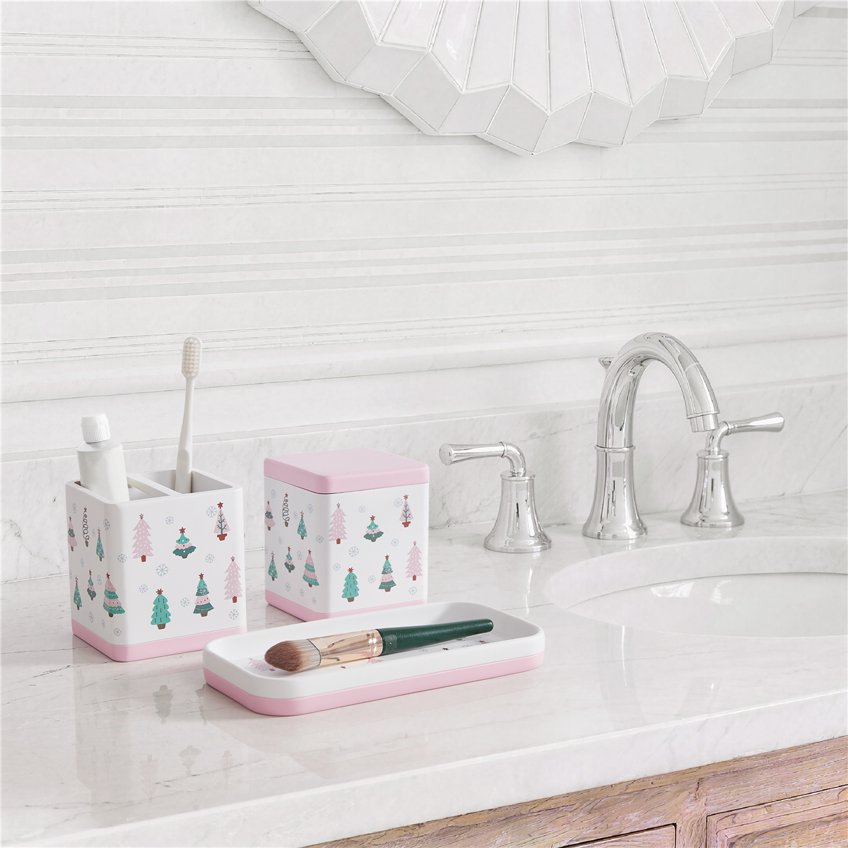 Avanti Frosted Fir 3pc. Bath Accessory Set