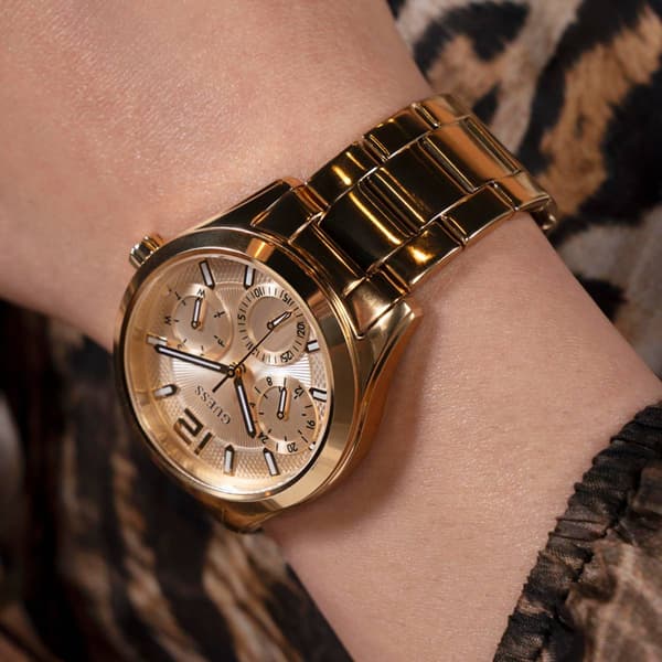 Womens GUESS Gold-Tone Multi Function Watch - GW0760L2