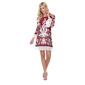 Womens White Mark Damask Lace Trimmed Shift Dress - image 2