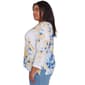 Plus Size Alfred Dunner Flower Power Knit Floral Texture Tee - image 4
