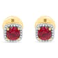 Gemstone Classics™ Created Ruby & Lab Grown Diamond Earrings - image 2