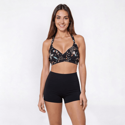 Womens Cupshe Floral Cinched Halter Bralette Swim Top - image 