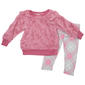 Baby Girl (12-24M) Tahari Heart Embossed Fur Top & Leggings Set - image 1