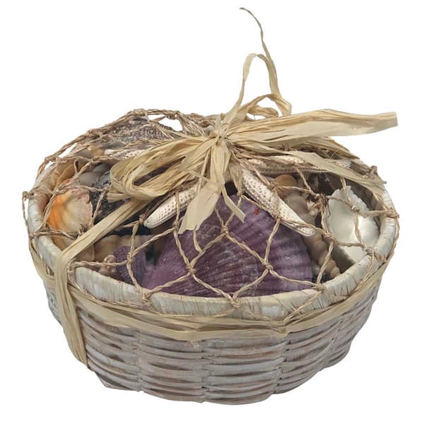 White Round Shell Basket - image 