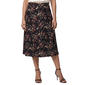 Petite NY Collection Pull On Printed Hacchi Skirt - Floral - image 1
