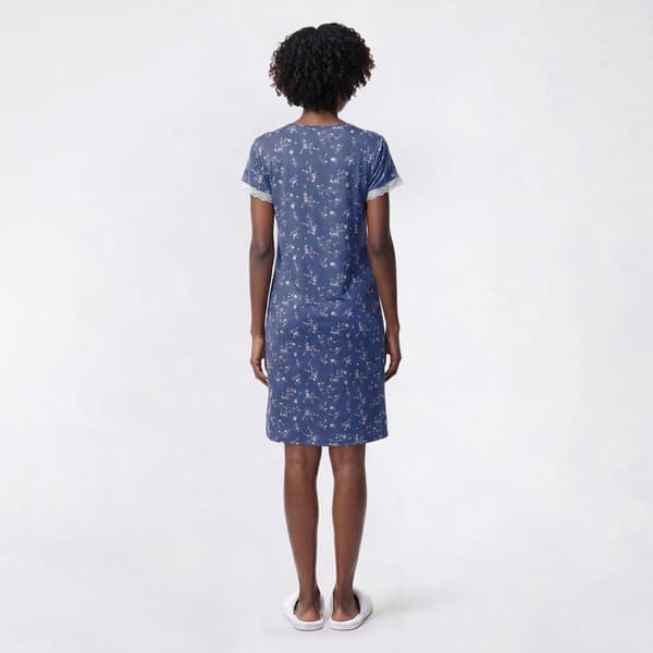 Womens Elizabeth & Nicole Short Sleeve Winter Bloom Nightgown