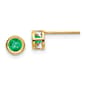 Gemstone Classics&#40;tm&#41; Yellow Gold 4mm. May Post Earrings - image 1