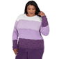 Plus Size Alfred Dunner Vail Color Block Cable Chenille Sweater - image 3