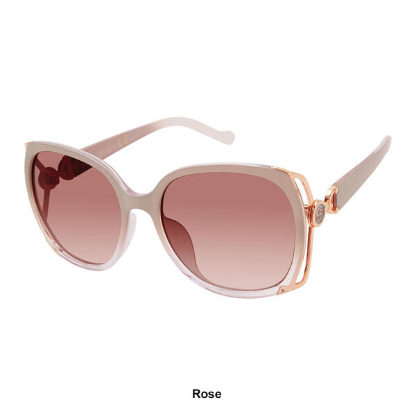 Womens Jessica Simpson Square Combo Vented Temple Fade Sunglasses