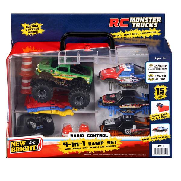 New Bright R/C Monster Trucks 4-in-1 Ramp Set - image 